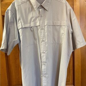 Wrangler Light Gray Casual Button Down Shirt